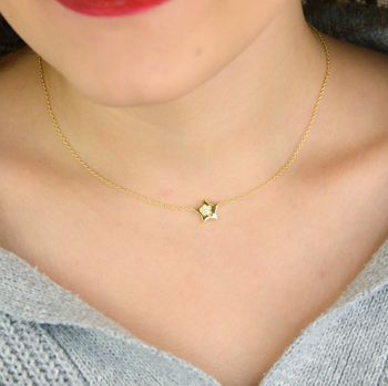 Elegancki naszyjnik damski Nomination Italy z kolekcji Petit Sparkle. Srebro 925 pozłacane 18K złotem, ozdobna gwiazdka z cyrkoniami. Regulowana długość 38–44 cm. Idealny prezent z certyfikatem autentyczności (3).JPG